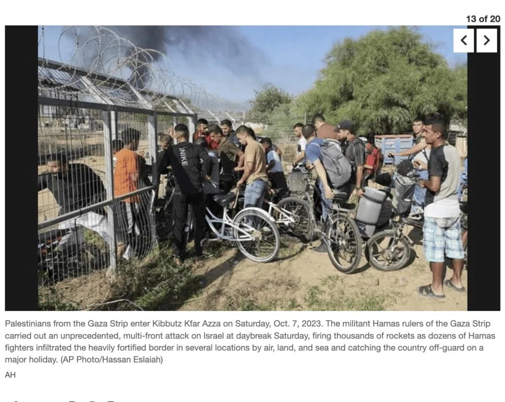 Palestinians From Gaza Strip Enter Kibbutz Kfar On Saturday 7th Oct 2023 Palestinians From Gaza Strip Enter Kibbutz Kfar On Saturday 7th Oct 2023